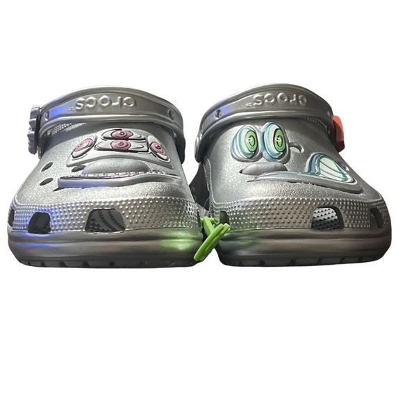 ? RARE Crocs x Kenny Scharf Classic Clog - Silver Metallic Limited Edition